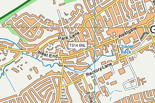 TS14 6NL map - OS VectorMap District (Ordnance Survey)