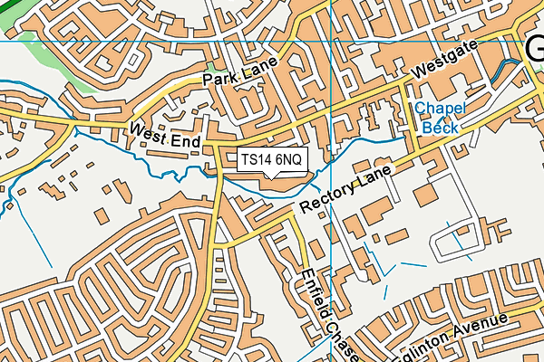 TS14 6NQ map - OS VectorMap District (Ordnance Survey)