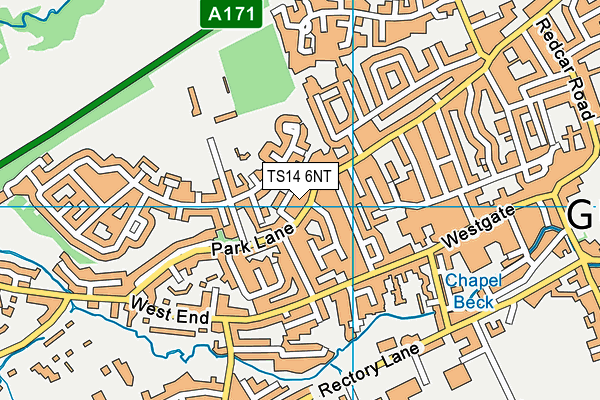 TS14 6NT map - OS VectorMap District (Ordnance Survey)