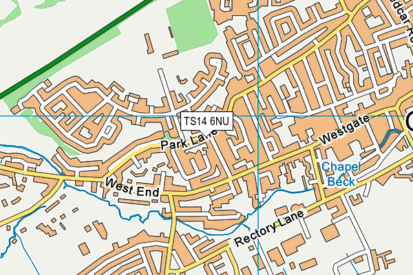 TS14 6NU map - OS VectorMap District (Ordnance Survey)