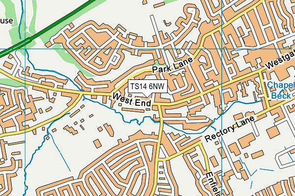 TS14 6NW map - OS VectorMap District (Ordnance Survey)