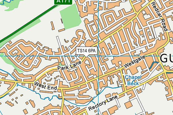 TS14 6PA map - OS VectorMap District (Ordnance Survey)