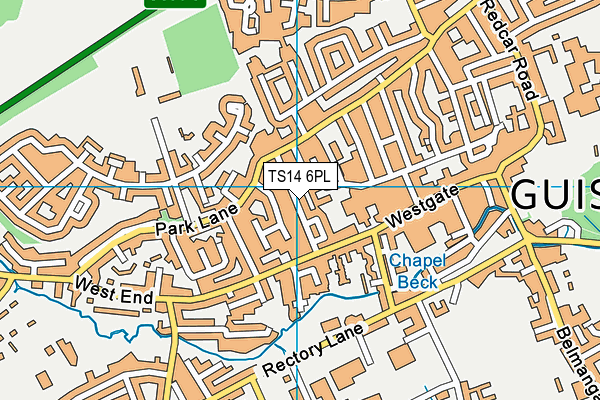 TS14 6PL map - OS VectorMap District (Ordnance Survey)