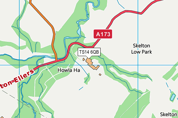 TS14 6QB map - OS VectorMap District (Ordnance Survey)