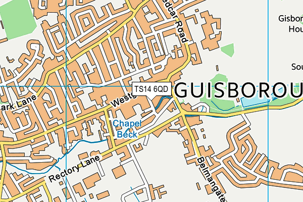 Map of GUISBOROUGH BOOKSHOP LIMITED at district scale