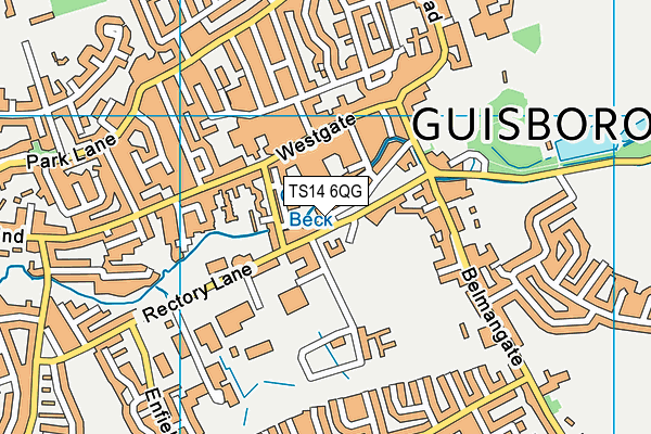 TS14 6QG map - OS VectorMap District (Ordnance Survey)