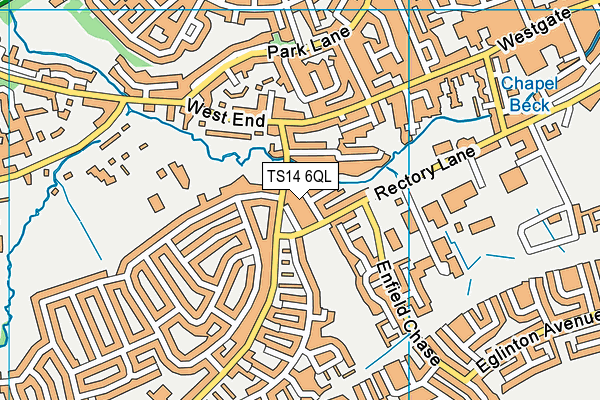 TS14 6QL map - OS VectorMap District (Ordnance Survey)