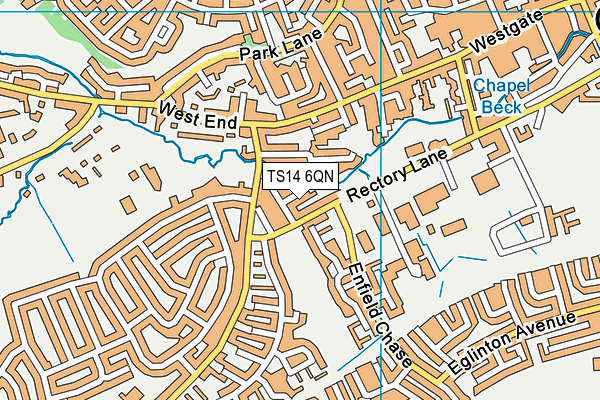 TS14 6QN map - OS VectorMap District (Ordnance Survey)