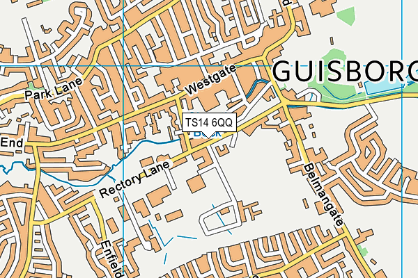 TS14 6QQ map - OS VectorMap District (Ordnance Survey)