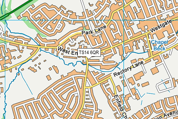 TS14 6QR map - OS VectorMap District (Ordnance Survey)