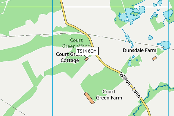 TS14 6QY map - OS VectorMap District (Ordnance Survey)