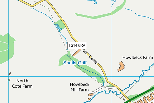 TS14 6RA map - OS VectorMap District (Ordnance Survey)
