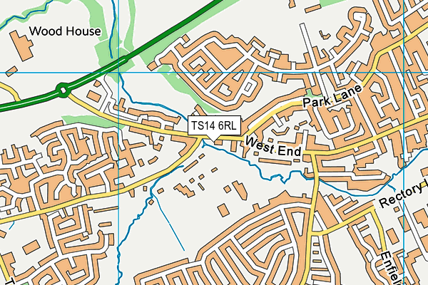 TS14 6RL map - OS VectorMap District (Ordnance Survey)