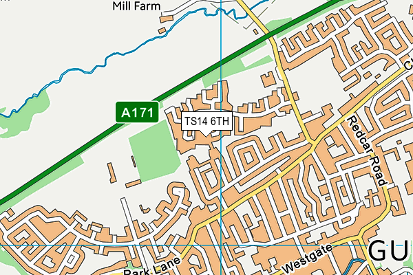 TS14 6TH map - OS VectorMap District (Ordnance Survey)