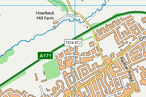 TS14 6TJ map - OS VectorMap District (Ordnance Survey)