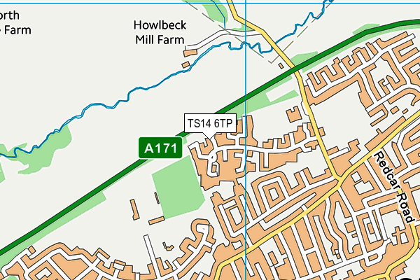 TS14 6TP map - OS VectorMap District (Ordnance Survey)