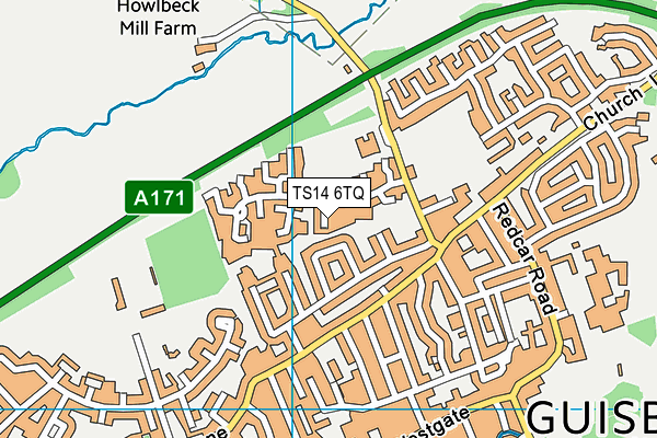 TS14 6TQ map - OS VectorMap District (Ordnance Survey)