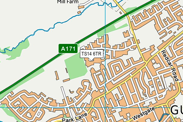 TS14 6TR map - OS VectorMap District (Ordnance Survey)