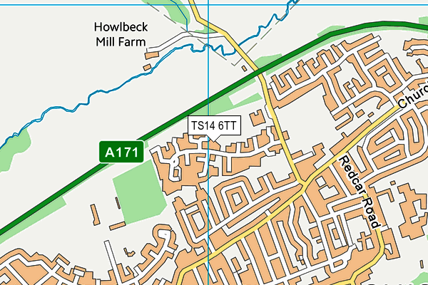 TS14 6TT map - OS VectorMap District (Ordnance Survey)