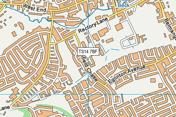 TS14 7BF map - OS VectorMap District (Ordnance Survey)