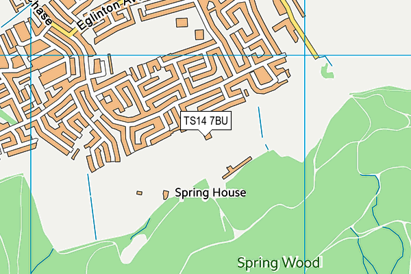 TS14 7BU map - OS VectorMap District (Ordnance Survey)