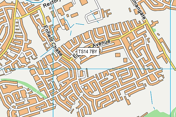 TS14 7BY map - OS VectorMap District (Ordnance Survey)