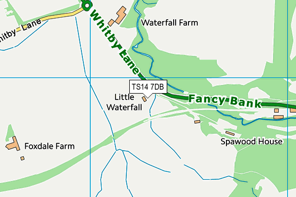 TS14 7DB map - OS VectorMap District (Ordnance Survey)