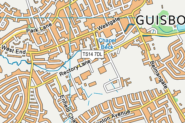Map of GUISBOROUGH FUNERAL SERVICES LTD at district scale