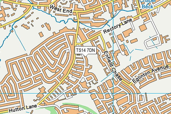 TS14 7DN map - OS VectorMap District (Ordnance Survey)
