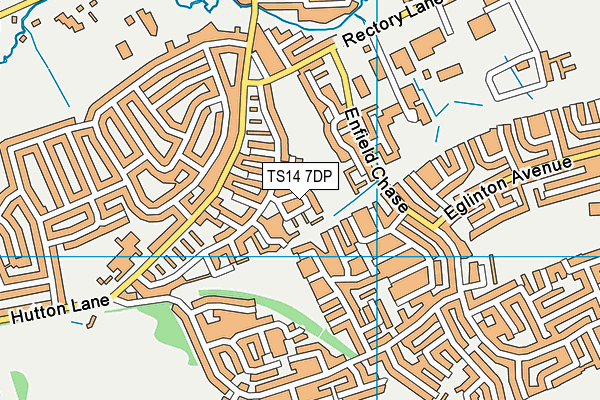 TS14 7DP map - OS VectorMap District (Ordnance Survey)