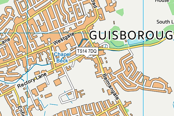 Guisborough Cricket Club map (TS14 7DQ) - OS VectorMap District (Ordnance Survey)