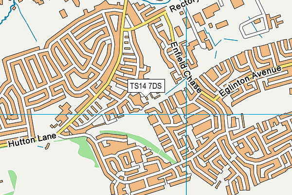 TS14 7DS map - OS VectorMap District (Ordnance Survey)