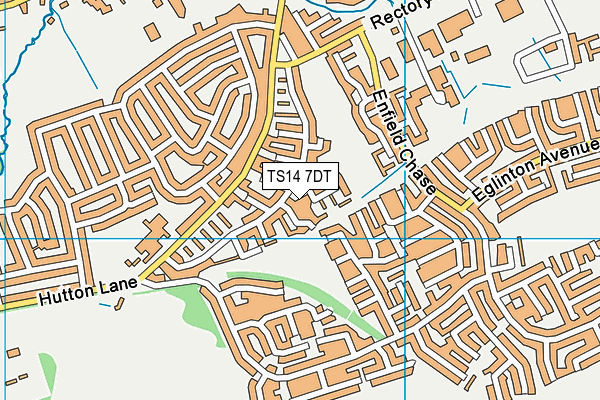 TS14 7DT map - OS VectorMap District (Ordnance Survey)