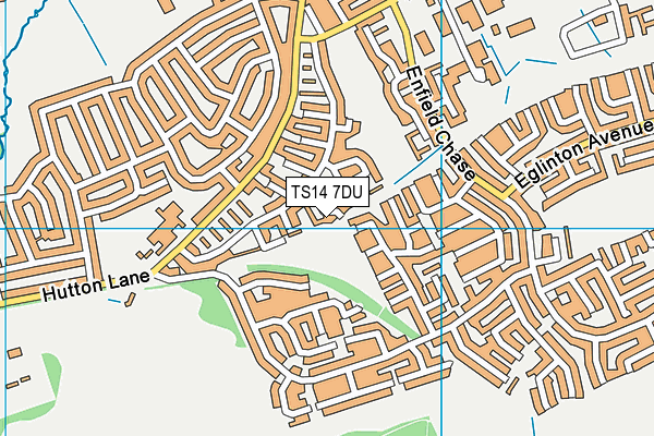 TS14 7DU map - OS VectorMap District (Ordnance Survey)