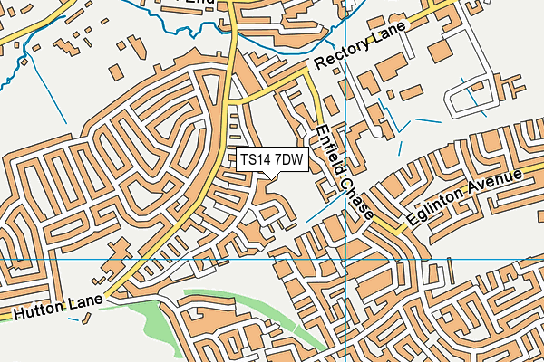 TS14 7DW map - OS VectorMap District (Ordnance Survey)
