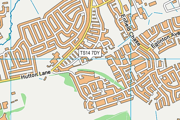 TS14 7DY map - OS VectorMap District (Ordnance Survey)