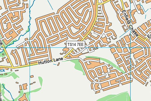 TS14 7EE map - OS VectorMap District (Ordnance Survey)