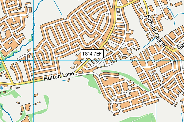 TS14 7EF map - OS VectorMap District (Ordnance Survey)