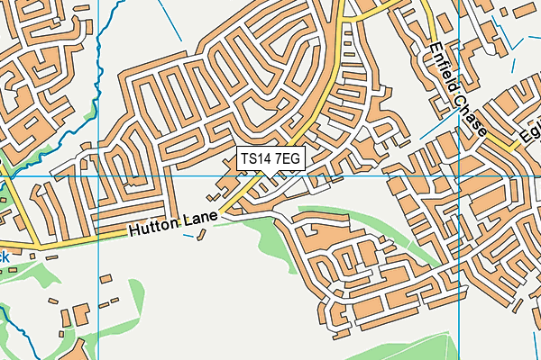 TS14 7EG map - OS VectorMap District (Ordnance Survey)