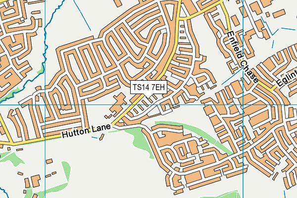 TS14 7EH map - OS VectorMap District (Ordnance Survey)