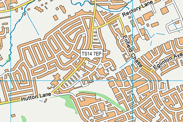 TS14 7EP map - OS VectorMap District (Ordnance Survey)