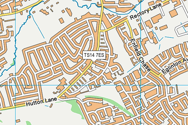 TS14 7ES map - OS VectorMap District (Ordnance Survey)