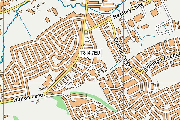 TS14 7EU map - OS VectorMap District (Ordnance Survey)