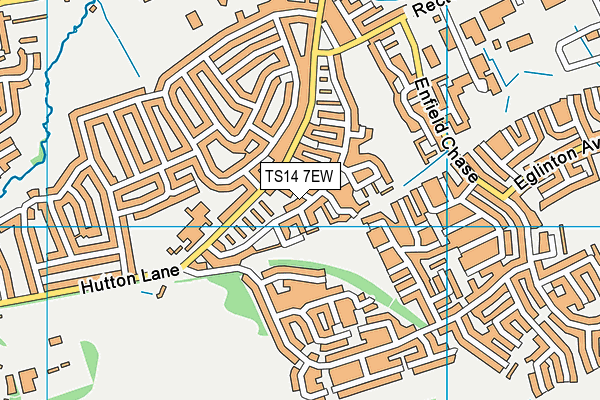 TS14 7EW map - OS VectorMap District (Ordnance Survey)