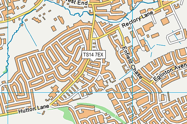 TS14 7EX map - OS VectorMap District (Ordnance Survey)