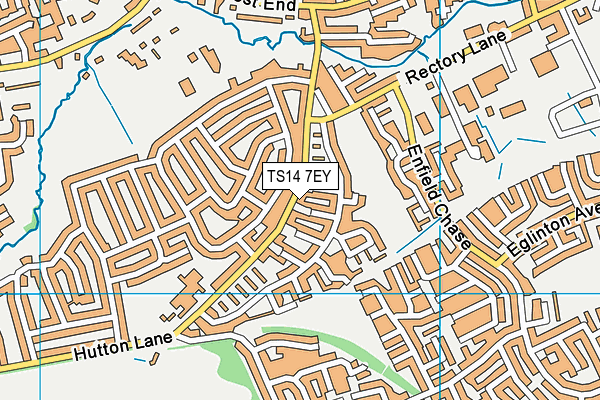 TS14 7EY map - OS VectorMap District (Ordnance Survey)