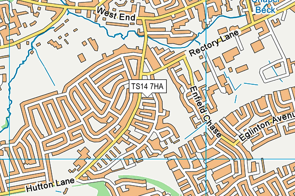 TS14 7HA map - OS VectorMap District (Ordnance Survey)