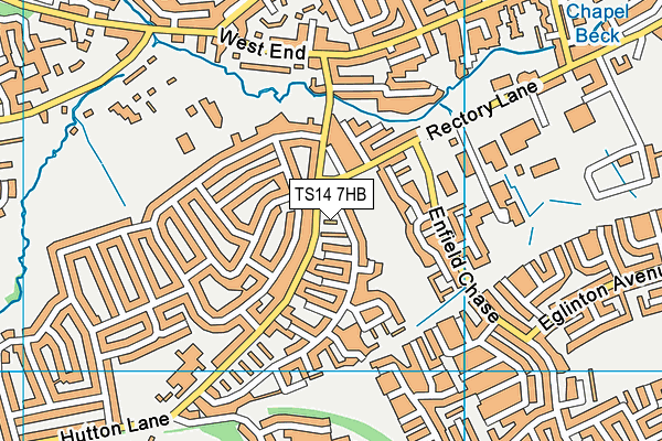 TS14 7HB map - OS VectorMap District (Ordnance Survey)