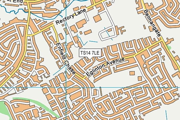 TS14 7LE map - OS VectorMap District (Ordnance Survey)