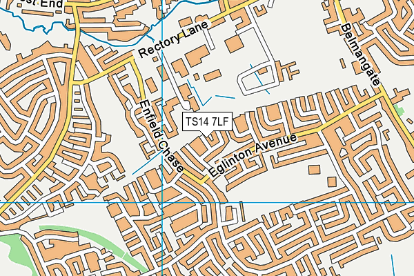 TS14 7LF map - OS VectorMap District (Ordnance Survey)
